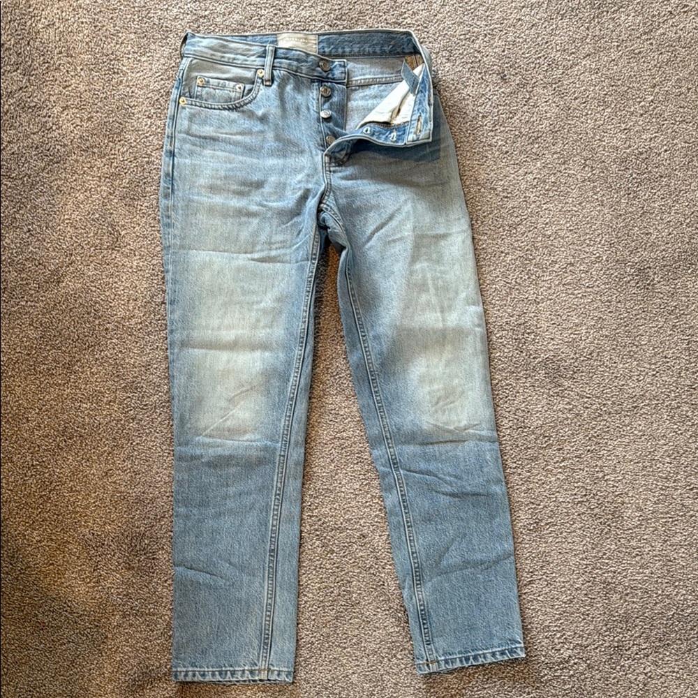 Everlane Blue Ankle Cropped Jeans Two-Tone Design